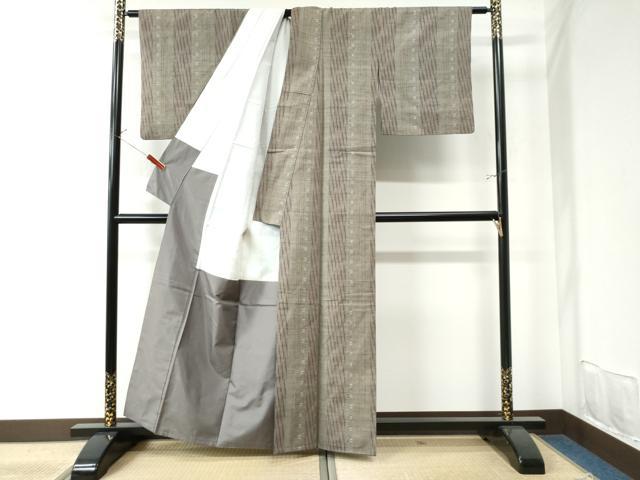 平和屋着物●上質な紬　吉祥間道　正絹　逸品　CAAU2748yc