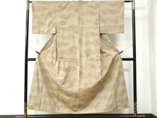 平和屋着物●上質な紬　楓尽くし　正絹　逸品　CAAU2749yc