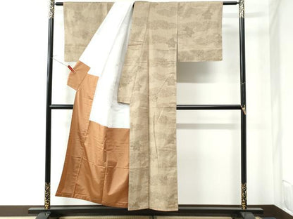 平和屋着物●上質な紬　楓尽くし　正絹　逸品　CAAU2749yc