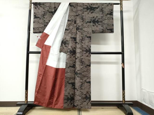 平和屋着物●本場大島紬 9マルキ 雲取り枝松文 正絹 逸品 CAAU2756yc