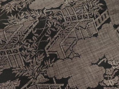 平和屋着物●本場大島紬 9マルキ 雲取り枝松文 正絹 逸品 CAAU2756yc