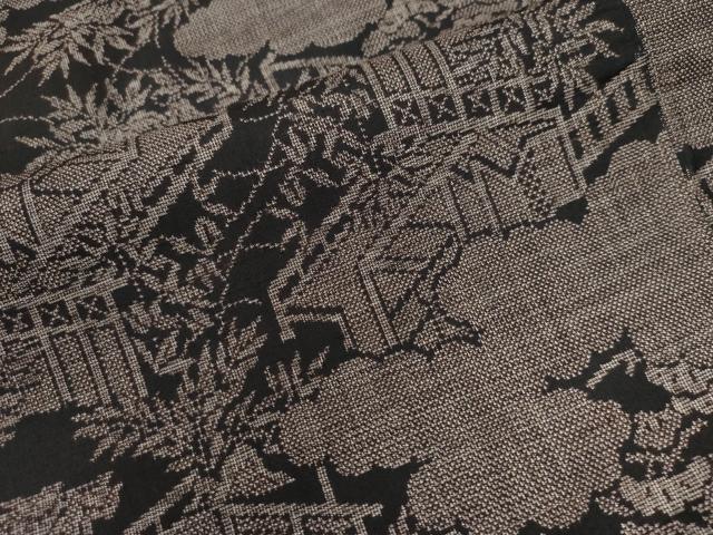 平和屋着物●本場大島紬 9マルキ 雲取り枝松文 正絹 逸品 CAAU2756yc