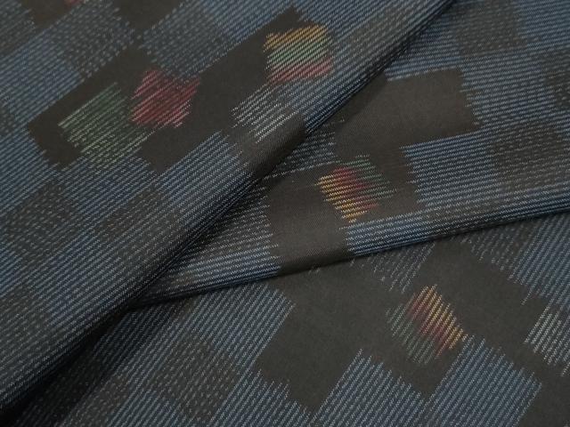 平和屋着物●本場大島紬 市松破れ色紙文 やまと誂製 正絹 逸品 CAAU2762yc