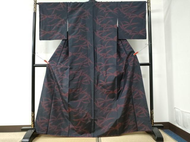 平和屋着物●本場大島紬 草木文 正絹 逸品 未使用 CAAU2773yc
