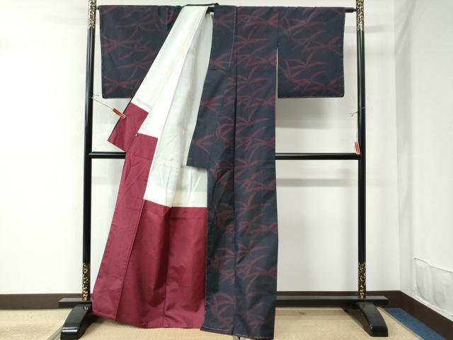 平和屋着物●本場大島紬 草木文 正絹 逸品 未使用 CAAU2773yc