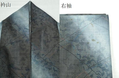 平和屋着物●本場大島紬 9マルキ 斜線吉祥文 正絹 逸品 CAAU2779yc