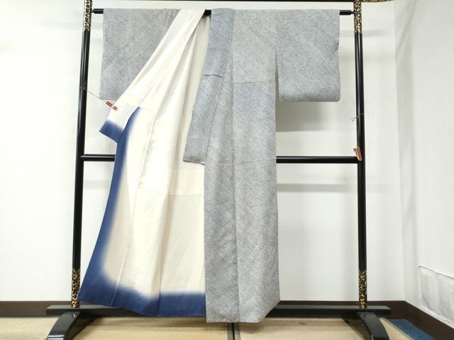 平和屋着物●上質な小紋　本疋田絞り　総絞り　正絹　逸品　CAAU2803yc