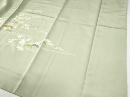 平和屋着物●創業460年・千總　訪問着　駒刺繍　霞松梅花文　金彩　松坂屋扱い　正絹　逸品　CAAU2809yc