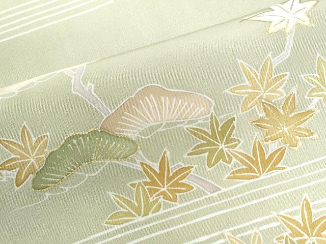 平和屋着物●創業460年・千總　訪問着　駒刺繍　霞松梅花文　金彩　松坂屋扱い　正絹　逸品　CAAU2809yc