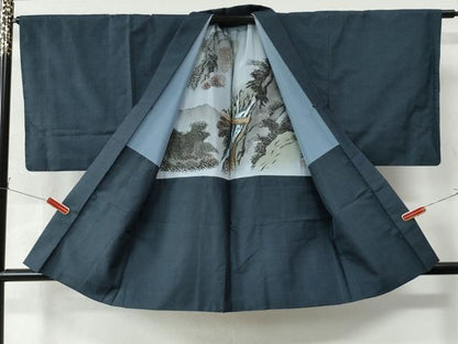 平和屋着物●男性　本場大島紬　アンサンブル　100亀甲　総詰め　正絹　逸品　CAAU2811yc