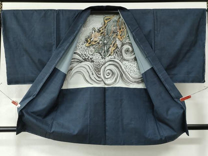 平和屋着物●男性　本場大島紬　アンサンブル　100亀甲　総詰め　正絹　逸品　未使用　CAAU2812yc