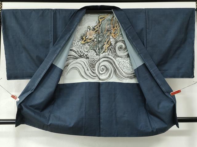 平和屋着物●男性　本場大島紬　アンサンブル　100亀甲　総詰め　正絹　逸品　未使用　CAAU2812yc