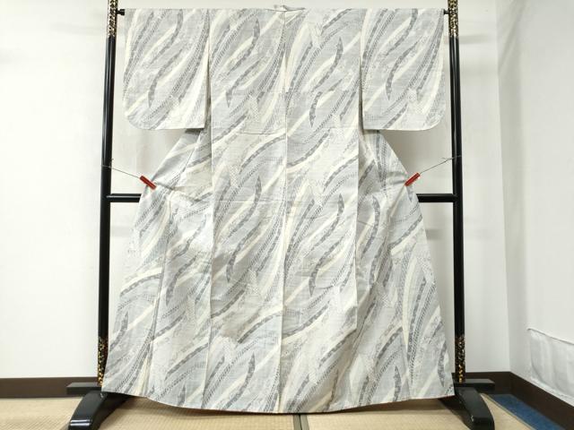 平和屋着物●上質な紬 鬘帯吉祥花文 正絹 逸品 CAAU2825yc