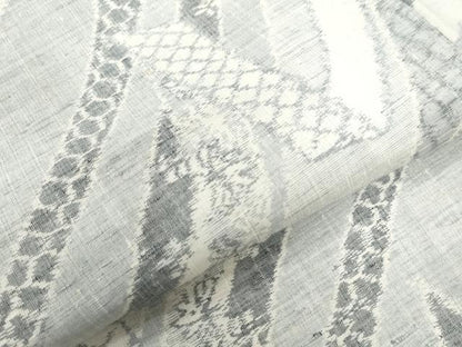 平和屋着物●上質な紬 鬘帯吉祥花文 正絹 逸品 CAAU2825yc