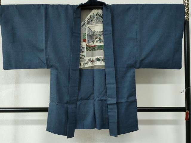 平和屋着物●男性　紬　アンサンブル　100亀甲　正絹　逸品　CAAU2838yc