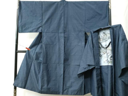 平和屋着物●男性 本場大島紬 アンサンブル 吉祥文 正絹 逸品 CAAU2851yc