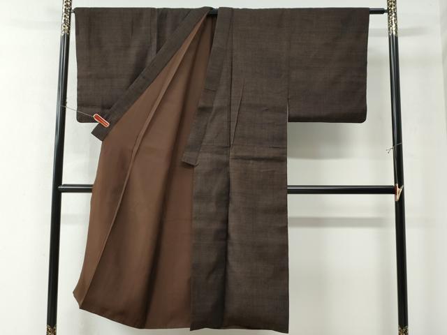 平和屋着物●男性　重要無形文化財　本場結城紬　100亀甲　正絹　逸品　CAAU2853yc