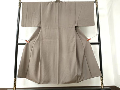 平和屋着物●男性　色無地　樺茶色　正絹　逸品　CAAU2860yc
