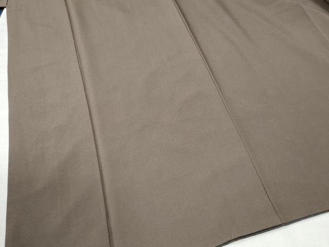 平和屋着物●男性　色無地　樺茶色　正絹　逸品　CAAU2860yc