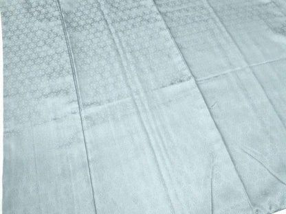平和屋着物●男性　色無地　亀甲花地紋　秘色色　正絹　逸品　CAAU2862yc
