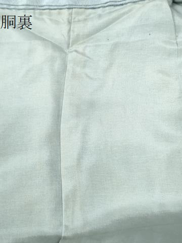 平和屋着物●男性　色無地　亀甲花地紋　秘色色　正絹　逸品　CAAU2862yc