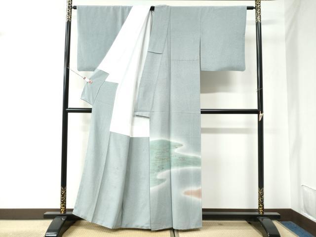 平和屋着物●訪問着 霞文 暈し染め 金彩 正絹 逸品 CAAU2884yc
