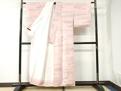 平和屋着物●上質な小紋 雲取り霞文 暈し染め 正絹 逸品 未使用 CAAU2896yc