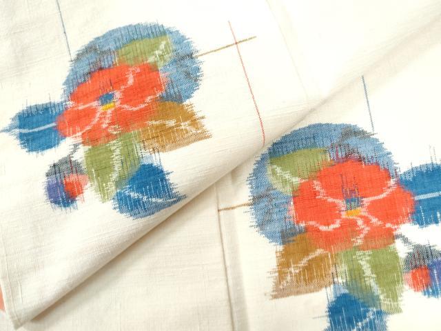 平和屋着物●上質な紬 椿 正絹 逸品 CAAU2910yc