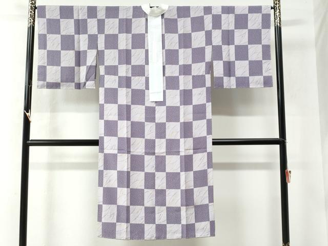 平和屋着物●長襦袢　無双仕立て　市松吉祥文　正絹　逸品　未使用　CAAU2912yc