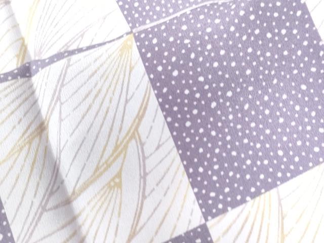 平和屋着物●長襦袢　無双仕立て　市松吉祥文　正絹　逸品　未使用　CAAU2912yc