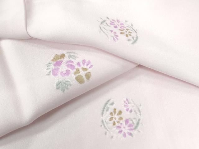 平和屋着物●長襦袢 袷 草花丸文 正絹 逸品 未使用 CAAU2934yc