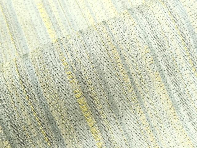 平和屋着物●極上　お召　縞　黄金糸　正絹　逸品　CAAU2935yc
