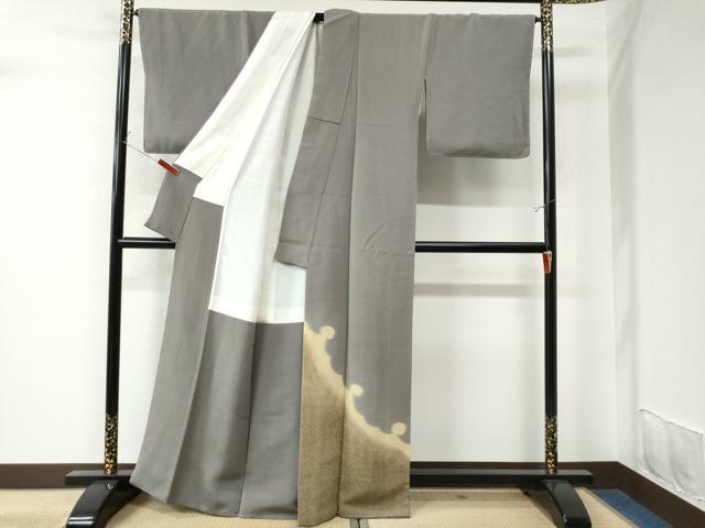 平和屋着物●訪問着　鹿の子文　鬼しぼ縮緬　正絹　逸品　未使用　CAAU2937yc