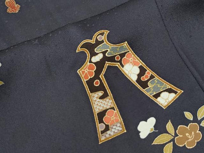平和屋着物●訪問着 駒刺繍 鏡裏花文 正絹 逸品 CAAU2961yc