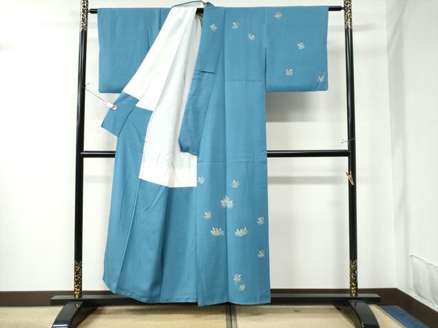 平和屋着物●本加賀友禅作家 柿本一郎 訪問着 松葉文 正絹 逸品 CAAU2981yc