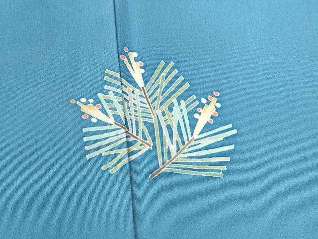 平和屋着物●本加賀友禅作家 柿本一郎 訪問着 松葉文 正絹 逸品 CAAU2981yc