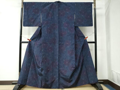 平和屋着物●上質な紬 菊尽くし 正絹 逸品 CAAU2990yc