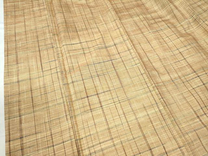 平和屋着物●上質な紬  格子柄　正絹　逸品　未使用　CAAU2991yc