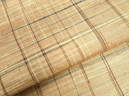 平和屋着物●上質な紬  格子柄　正絹　逸品　未使用　CAAU2991yc