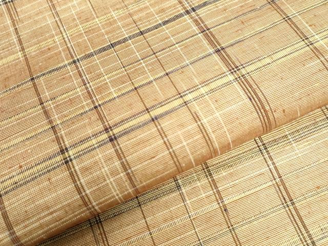 平和屋着物●上質な紬  格子柄　正絹　逸品　未使用　CAAU2991yc