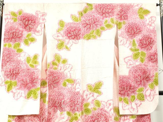 平和屋着物●名門　藤娘きぬたや・総絞り　振袖　菊　正絹　逸品　CAAU3002yc