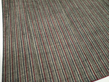 平和屋着物●上質な紬 縞 正絹 逸品 未使用 CAAU3013yc