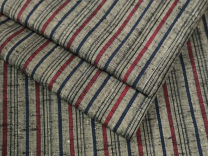 平和屋着物●上質な紬 縞 正絹 逸品 未使用 CAAU3013yc
