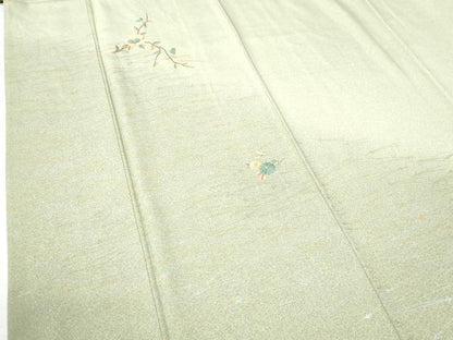 平和屋着物●訪問着　総刺繍　溢れ松葉枝花文　暈し染め　金銀彩　正絹　逸品　CAAU3022yc
