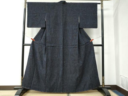 平和屋着物●結城紬　80亀甲　吉祥文　正絹　逸品　未使用　CAAU3025yc