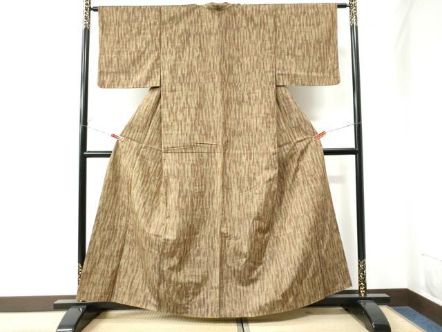 平和屋着物●上質な紬　霞文　正絹　逸品　CAAU3032yc
