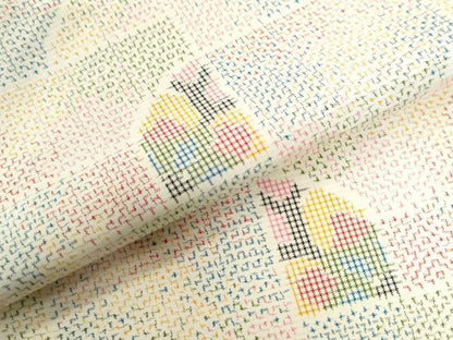 平和屋着物●上質な紬 吉祥文 正絹 逸品 未使用 CAAU3040yc