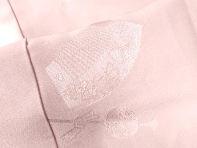平和屋着物●長襦袢　袷　櫛　簪　蝶　舞桜　暈し染め　正絹　逸品　CAAU3049yc