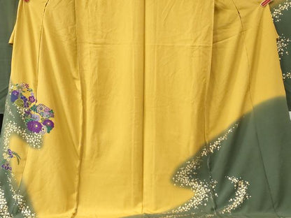 平和屋着物●豪華振袖 草花丸文 金彩 仮絵羽 逸品 未使用 CAAU3051yc