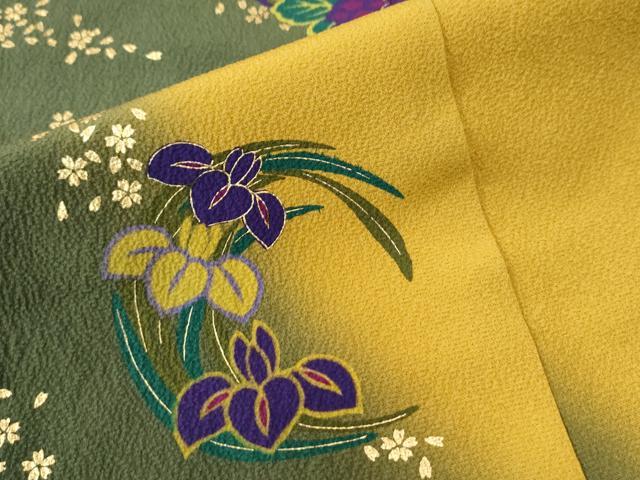 平和屋着物●豪華振袖 草花丸文 金彩 仮絵羽 逸品 未使用 CAAU3051yc